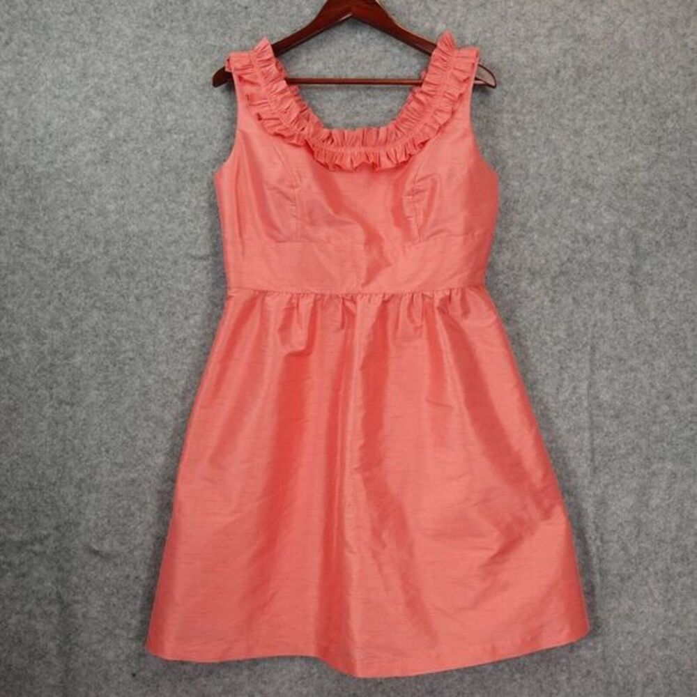 Cozy Soft Girl Silk Mini Dress L 12 Pastel Pink Coquette‎ Cocktail LULAKATE USA